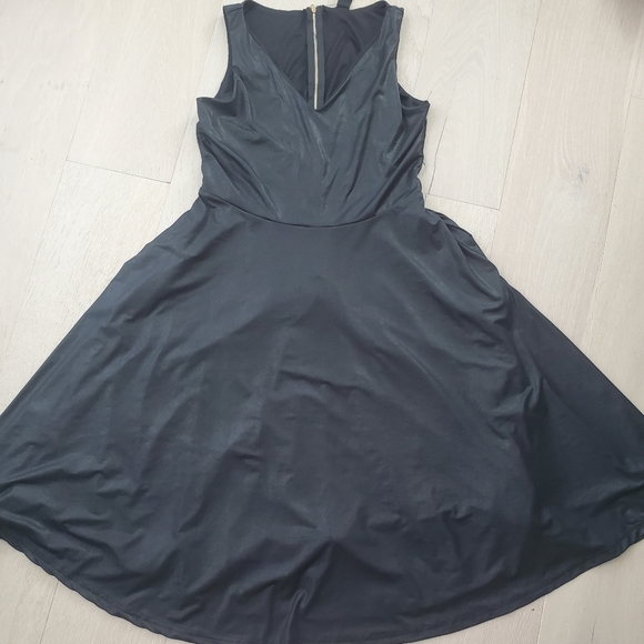 Agnes & Dora Dresses & Skirts - Agnes and Dora Fit & Flare Leather Style A-Line Dress